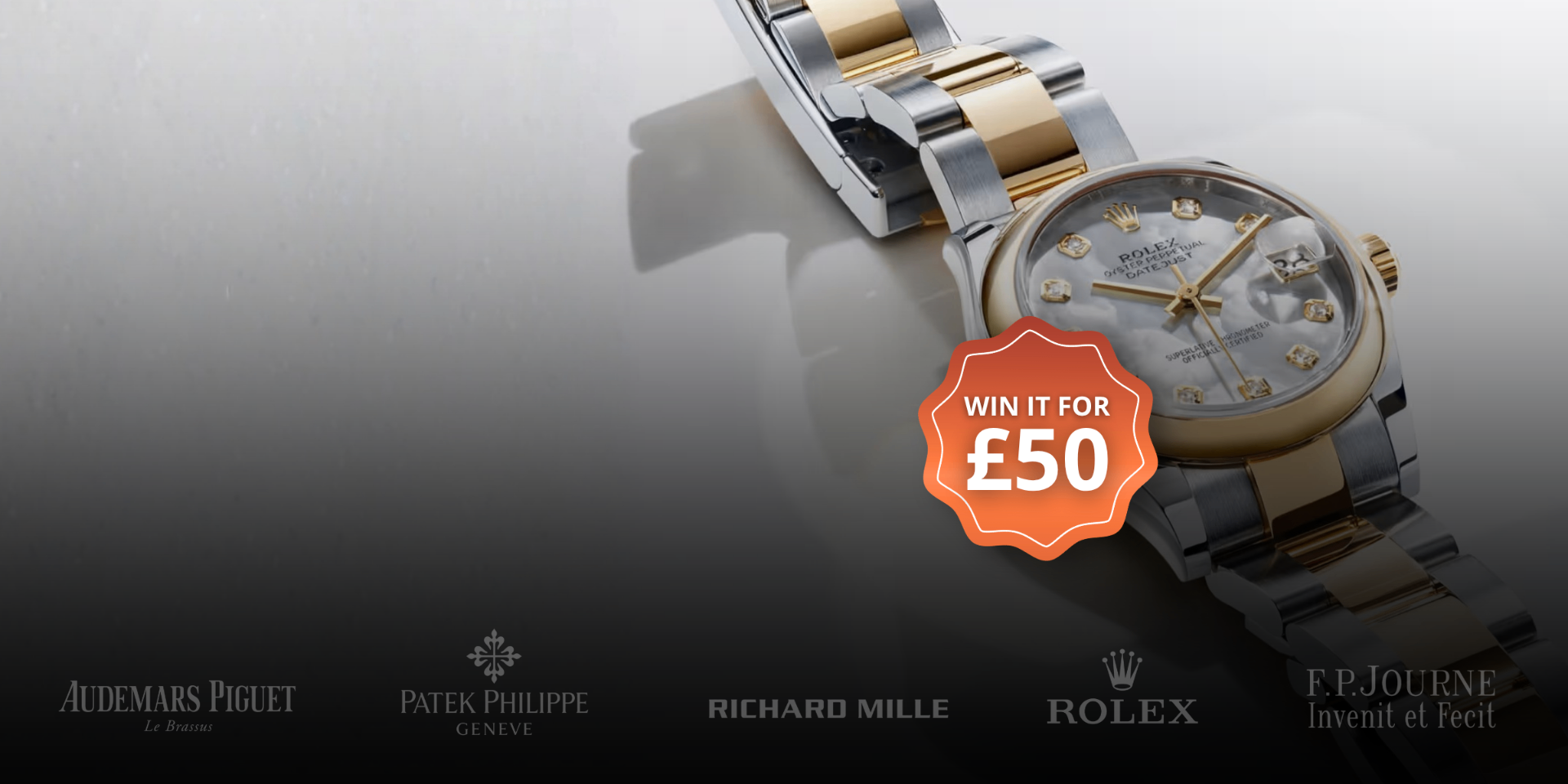 Rolex Datejust 31 in stainless steel and yellow gold with diamond-set mother-of-pearl dial